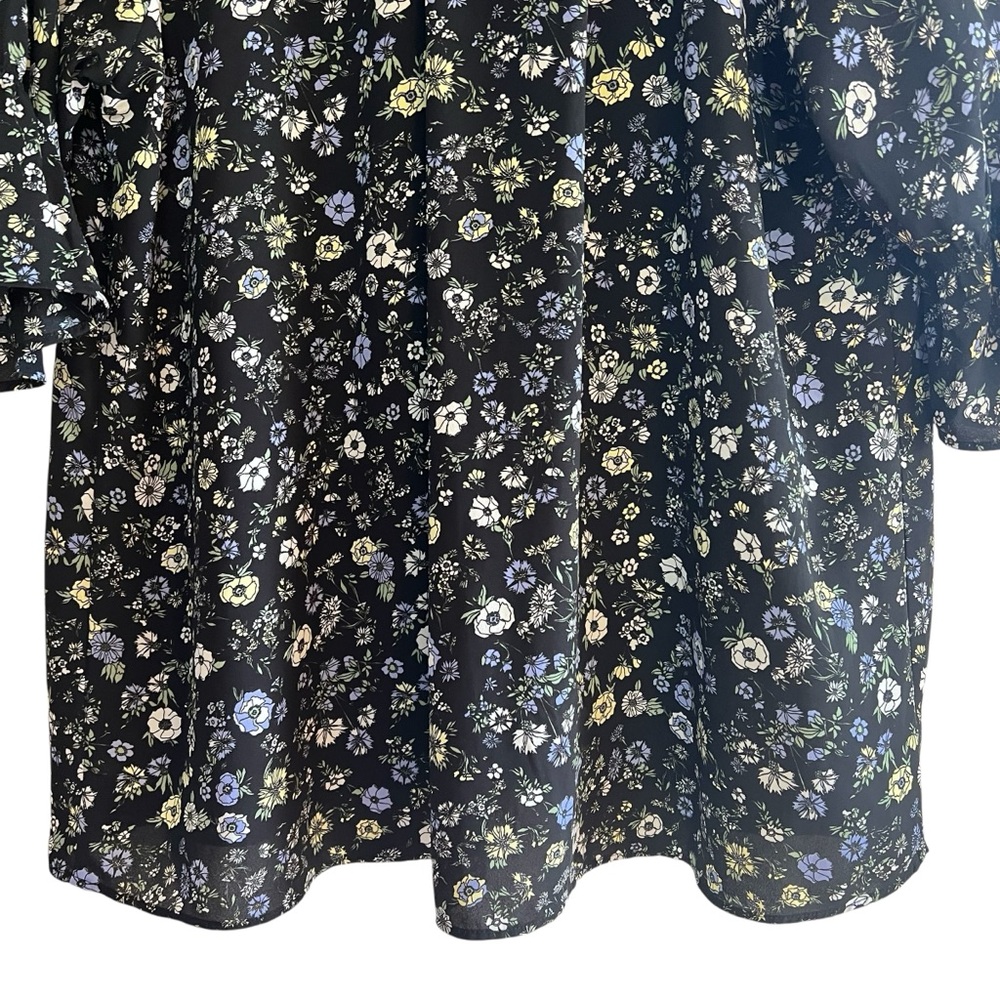 Uniqlo x Paul & Joe floral short sleeve loose fit blouse L excellent condition - Picture 10 of 14